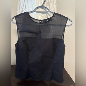 Seven for all Mankind Black Sheer Top EUC